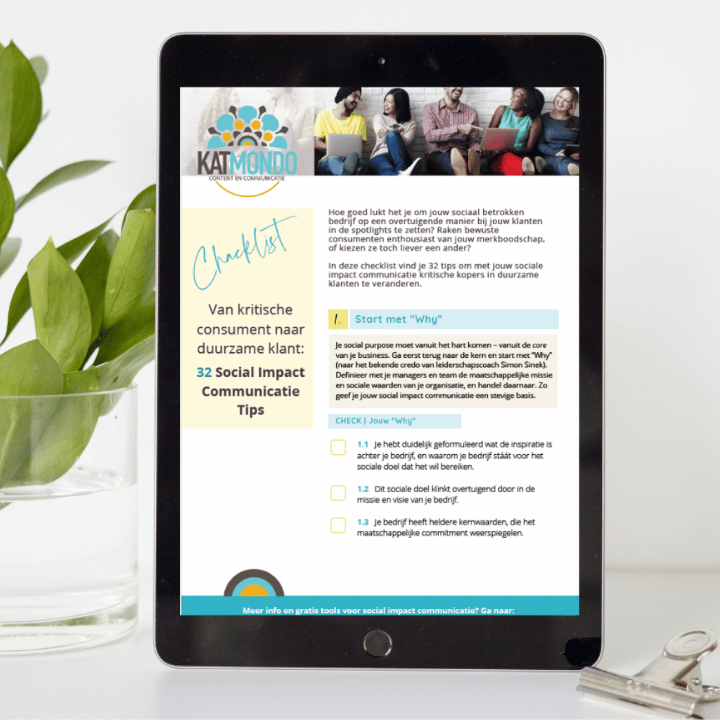 Katmondo_Checklist Social Impact Communicatie